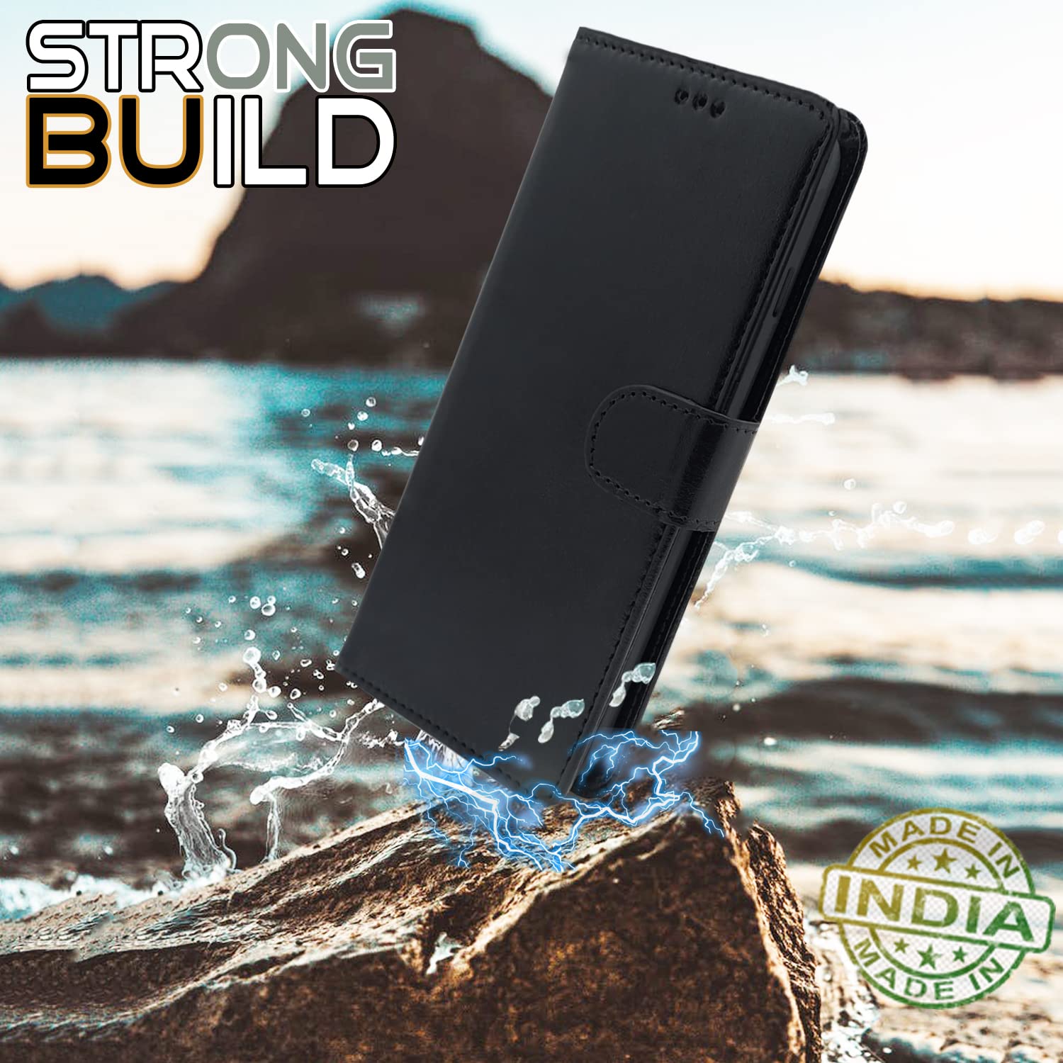 Pikkme iPhone 7/8 Vintage Flip Cover (Black)