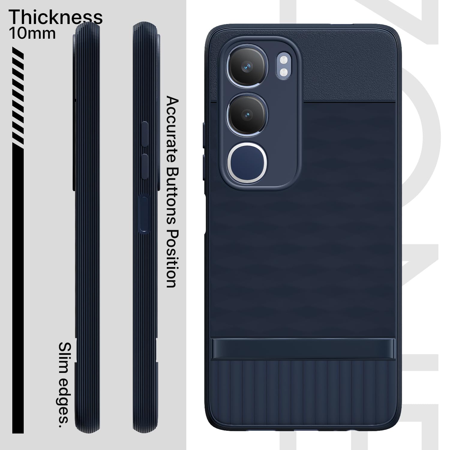 Pikkme Vivo Y19s / Vivo Y29 5G  Gencase Back Cover (Blue)