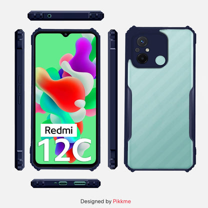 Blue Hybrid phone cover for Redmi 12C/Poco C55 – Pikkme – photo 3