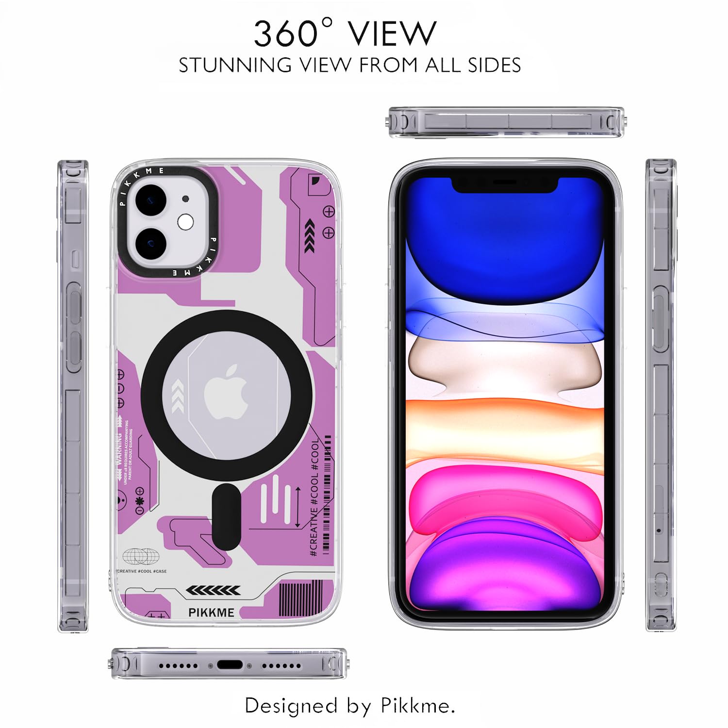 Pikkme iPhone 11 Printmagsafe Back Cover (Pink)