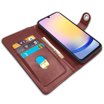 Pikkme brown Button wallet flip cover for Samsung A15 5G – photo 3