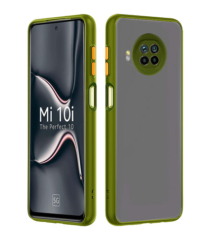 MI 10i 5G Matte mobile back cover in light green by Pikkme