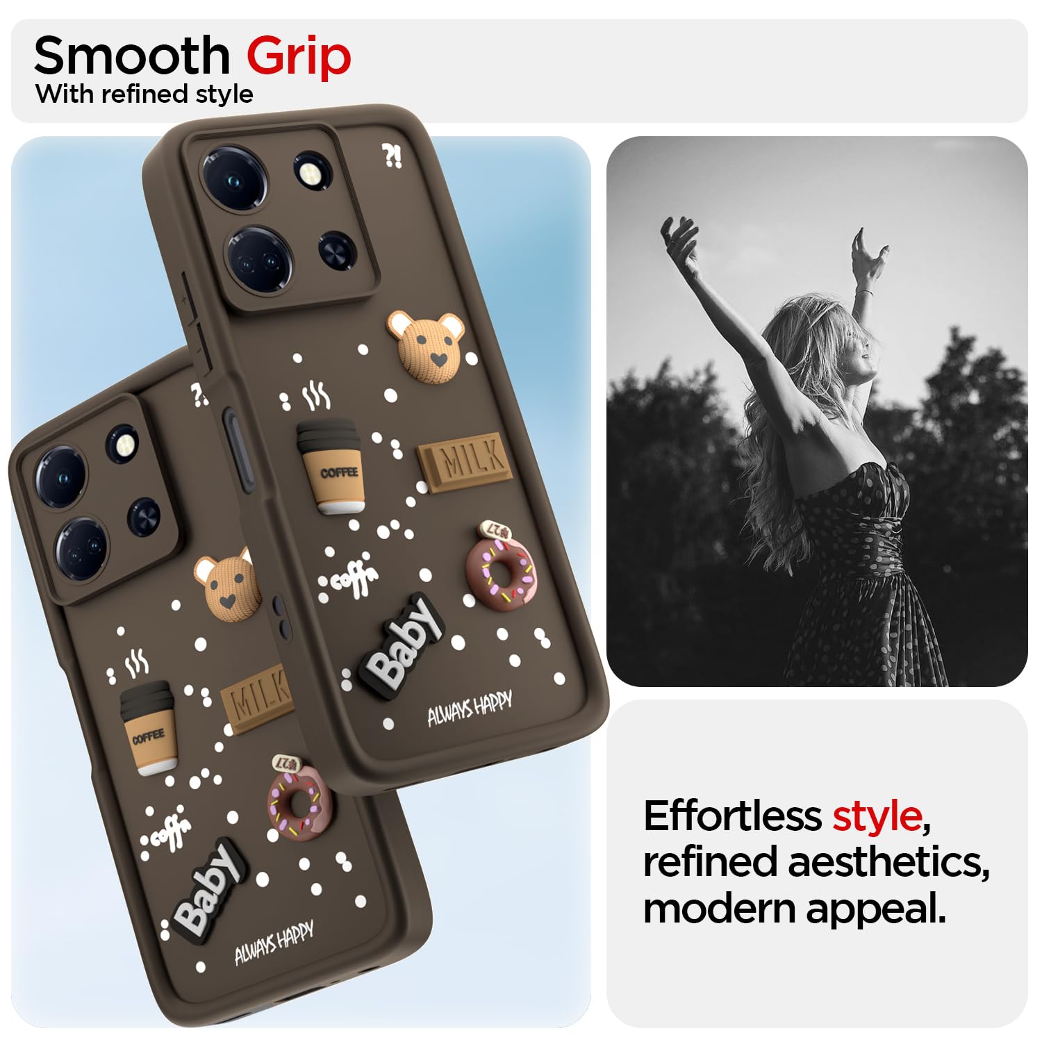 Pikkme brown phone cover for Infinix Note 30 5G – photo 2