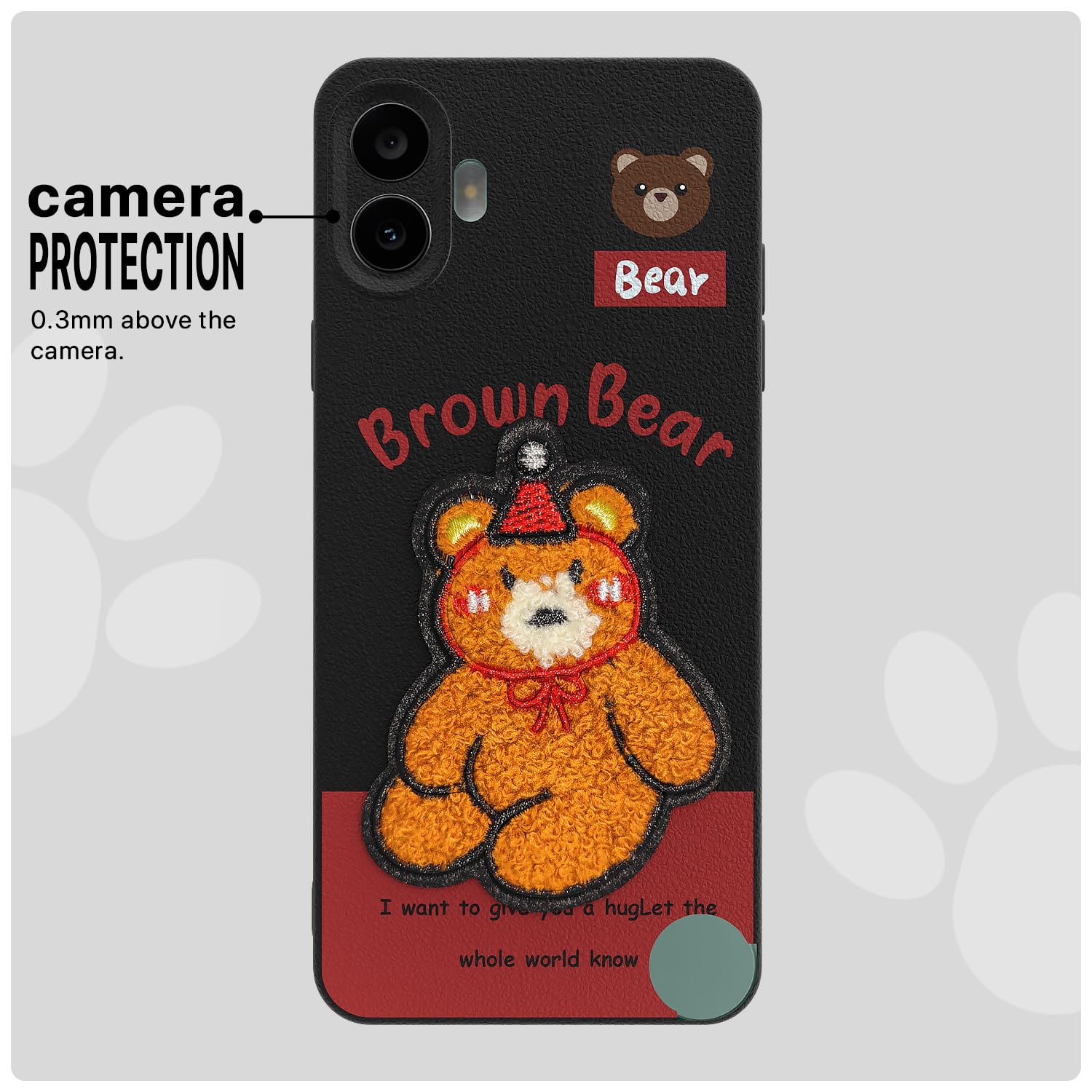 Pikkme cherry Plush Patch mobile cover for CMF Phone 1 – photo 6