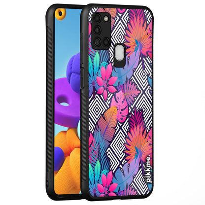 Pikkme Samsung A21s Flower mobile back cover