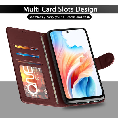 Oppo A79 5G Wallet mobile flip cover in brown by Pikkme – photo 5