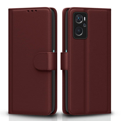 Oppo K10 flip case in brown by Pikkme