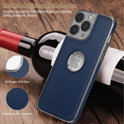 Pikkme chrome blue Leatherback phone cover for iPhone 14 Pro – photo 7