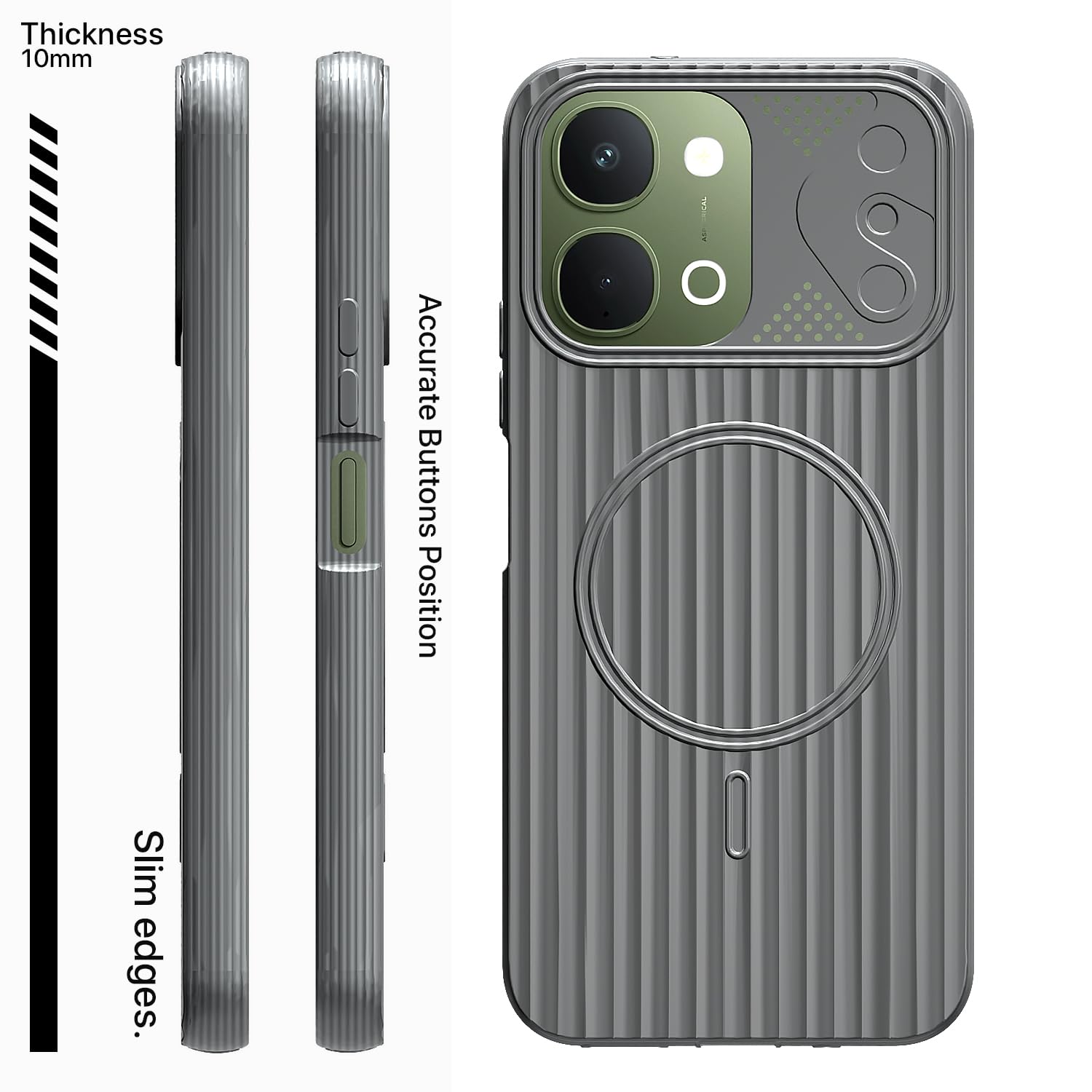 Vivo T5x/Y51 Pro/iQOO Z11x 5G mobile cover in grey by Pikkme – photo 3