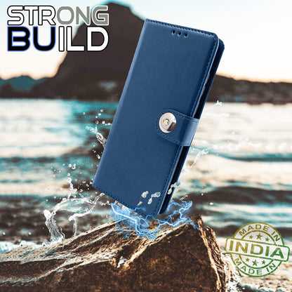 Pikkme Redmi Note 12 Pro Plus 5G button blue mobile flip cover – photo 2