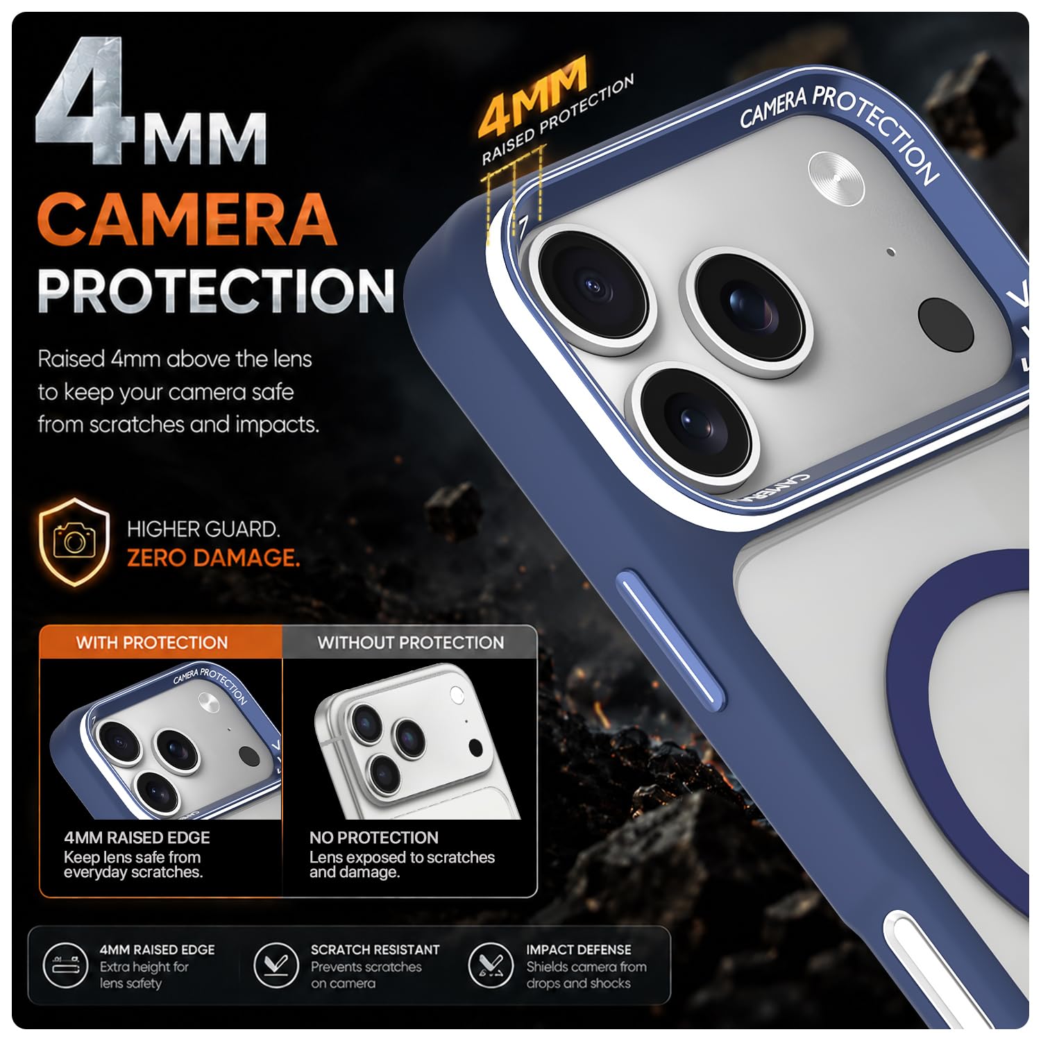 Blue mag-safe mobile cover for iPhone 17 Pro – Pikkme – photo 4