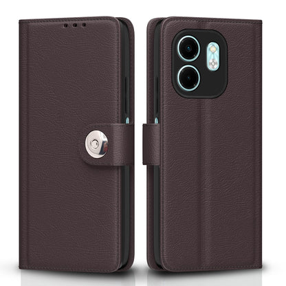 Infinix Smart 9 Button mobile flip cover in coffee by Pikkme