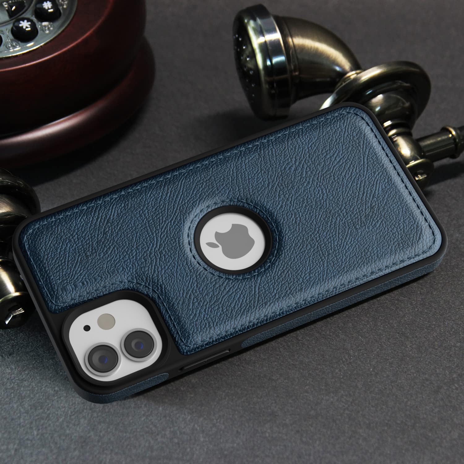 Pikkme iPhone 12/12 Pro Flexible Pu Leather Back Case (Blue)