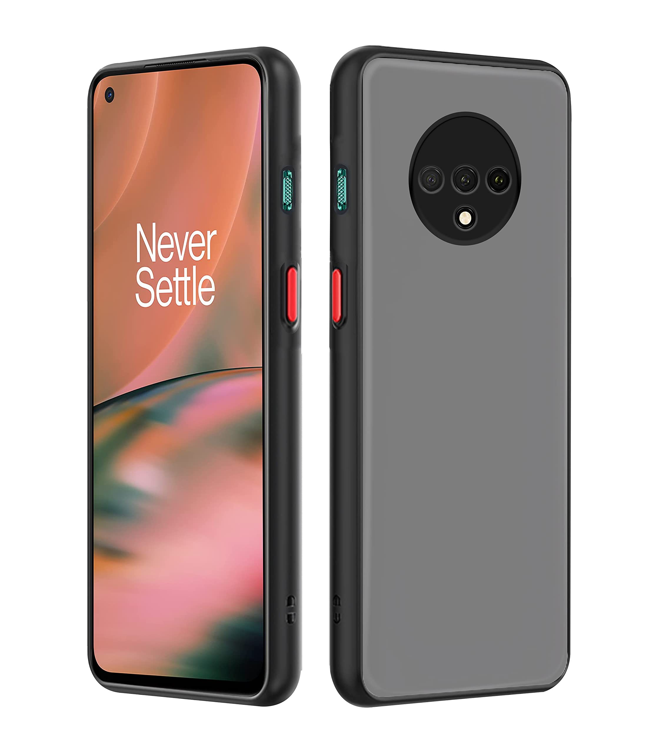 Black mobile back cover for OnePlus 7T – Pikkme