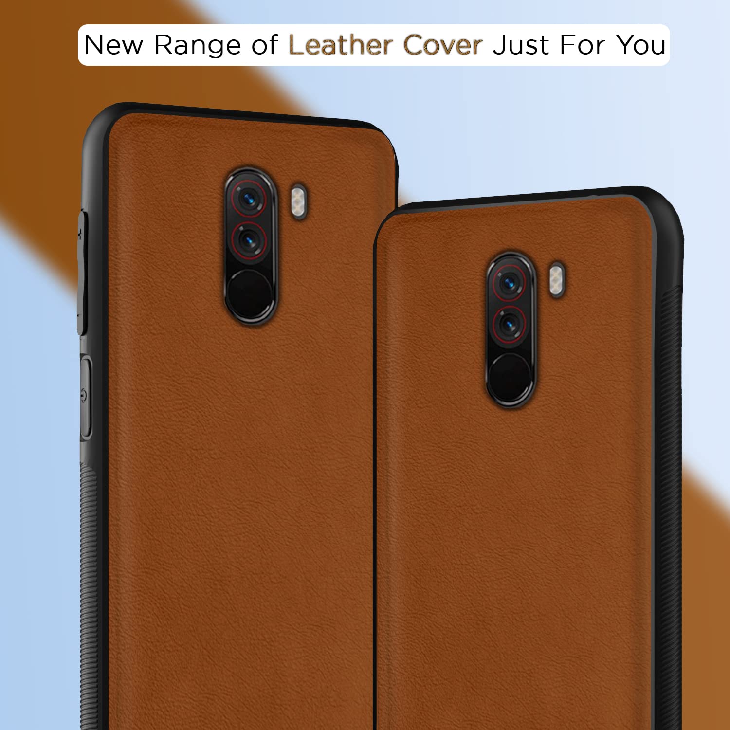 Poco F1 Leather phone cover in camel by Pikkme – photo 7