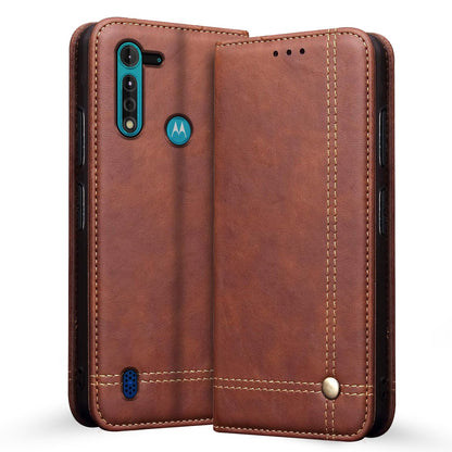 Pikkme Moto G8 Power Lite brown flip cover