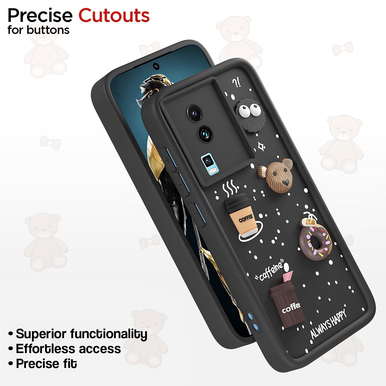 Black mobile back cover for iQOO Neo 7/Neo 7 Pro 5G – Pikkme – photo 6
