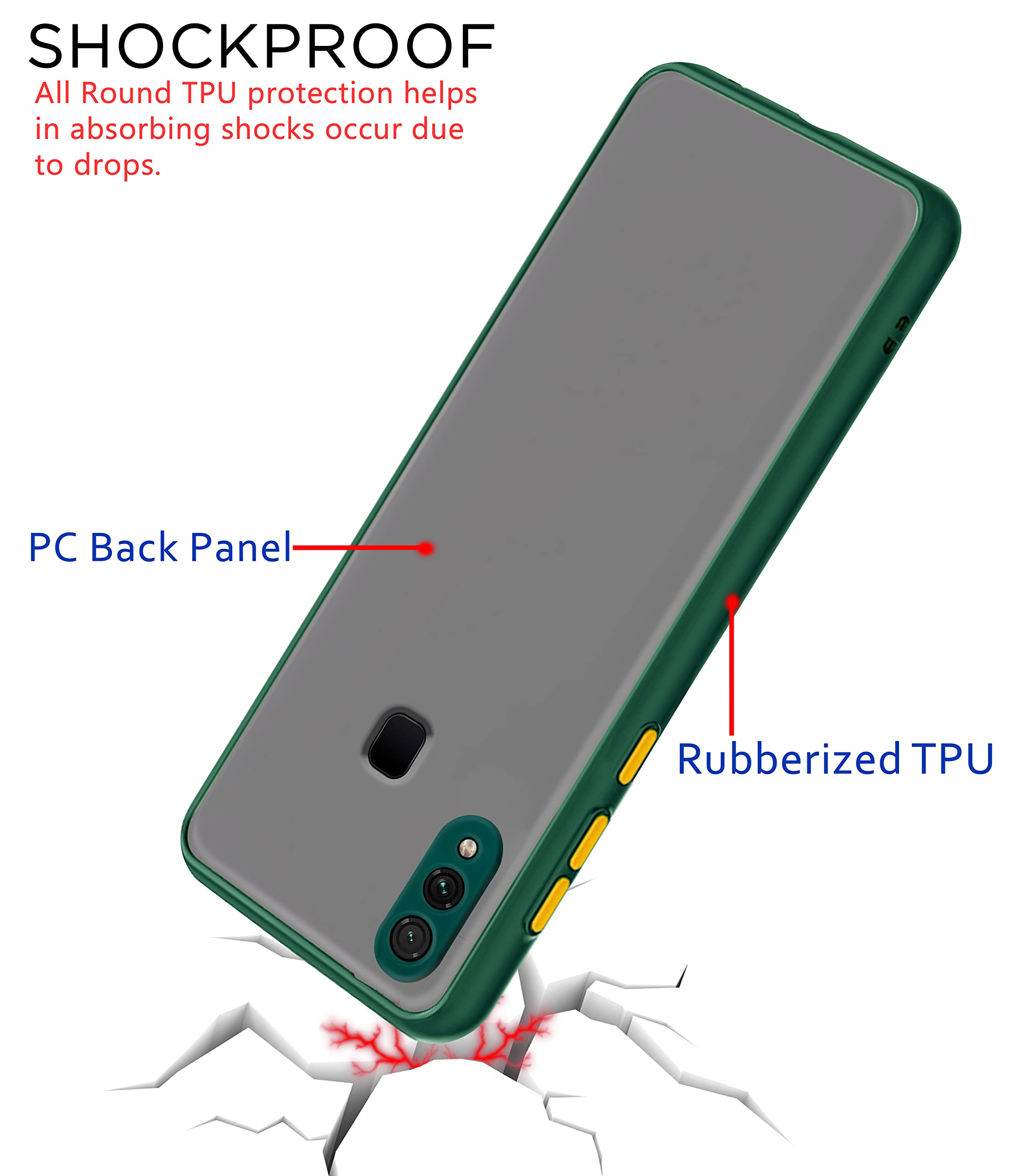 Pikkme green Hybrid mobile back cover for Vivo V9 – photo 4