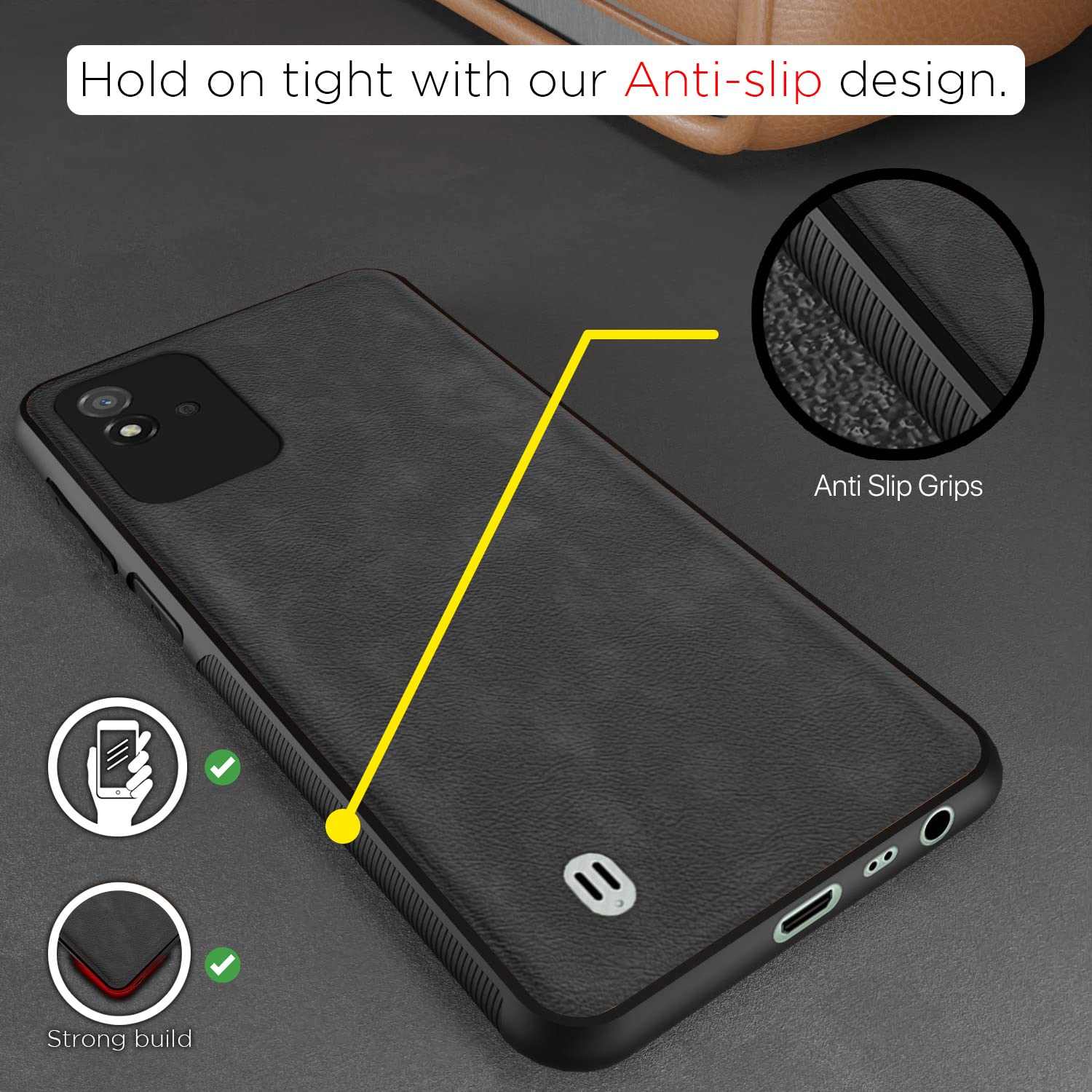Pikkme Realme Narzo 50i grey mobile cover – photo 2