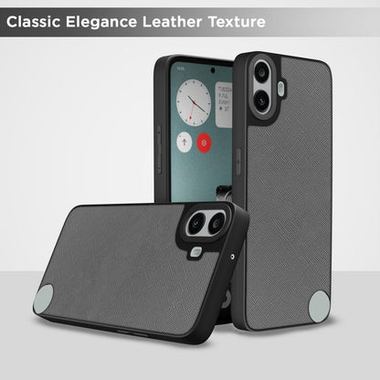Pikkme CMF by Nothing Phone 1 Indian Leather Back Cover (Grey)