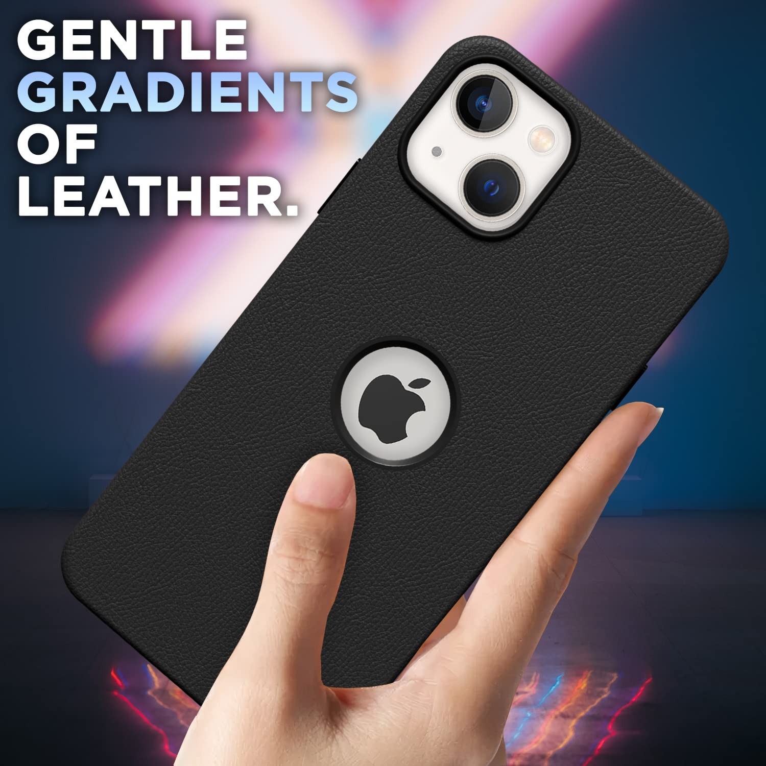 Black Leather back cover for iPhone 14 – Pikkme – photo 5