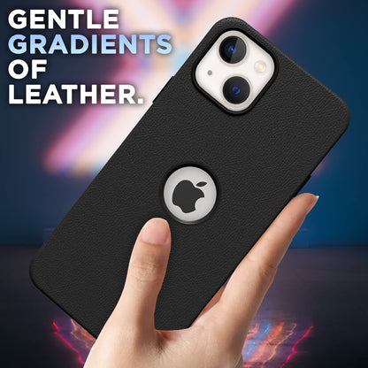 Black Leather back cover for iPhone 14 – Pikkme – photo 5