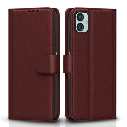 Pikkme brown flip case for Samsung M04/F04/A04e