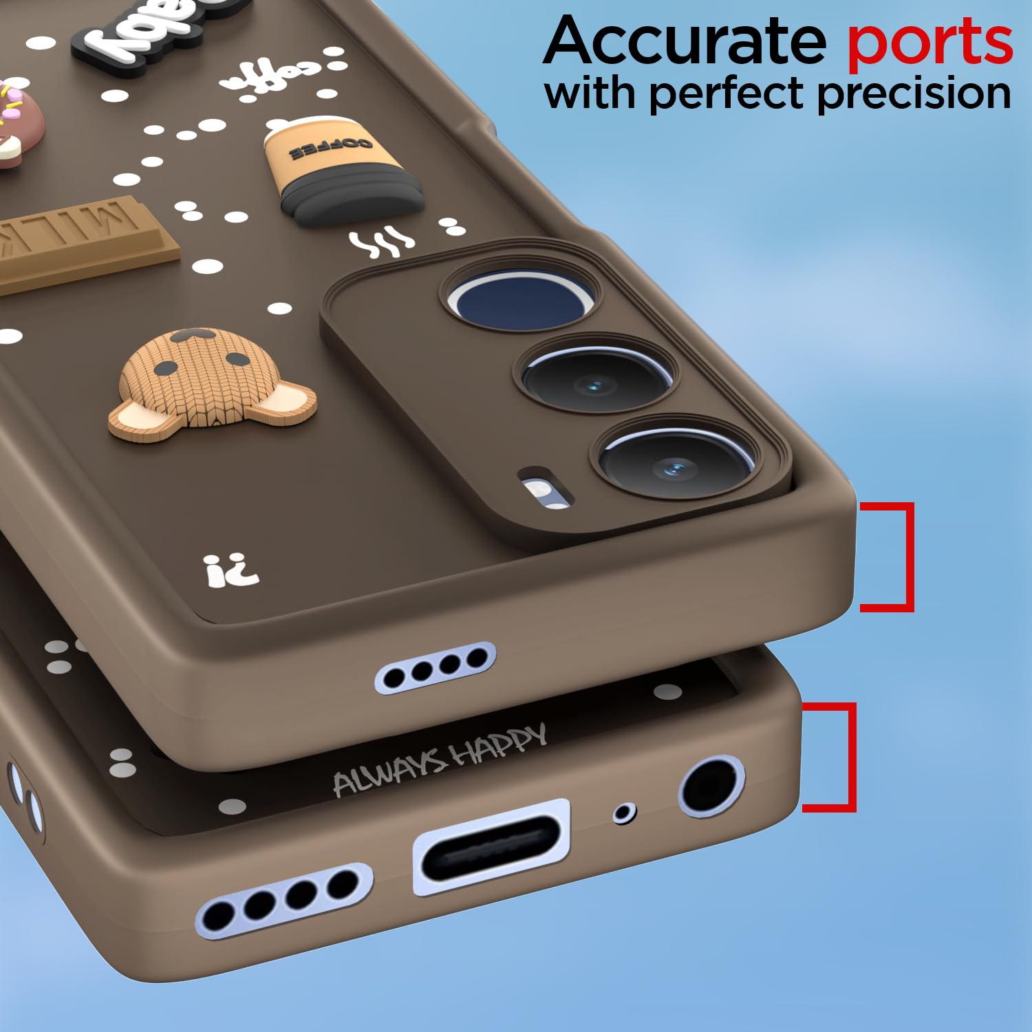 Vivo Y29/Y19s 5G mobile back cover in brown by Pikkme – photo 4