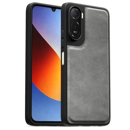 Redmi A7 Pro/Poco C85x 5G Leather mobile back cover in grey by Pikkme