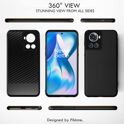 Pikkme black Leather mobile cover for OnePlus 10R 5G – photo 2
