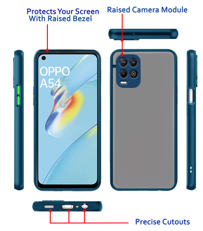 Oppo A54 Hybrid mobile back cover in blue by Pikkme – photo 3