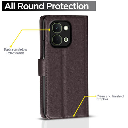 Vivo T5x/Y51 Pro/iQOO Z11x 5G Wallet flip case in coffee by Pikkme – photo 4