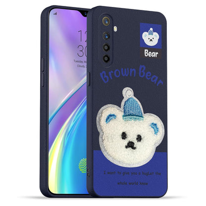 Pikkme blue Plush Patch phone cover for Realme XT