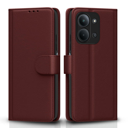 Pikkme brown Wallet mobile flip cover for Redmi 15C 5G