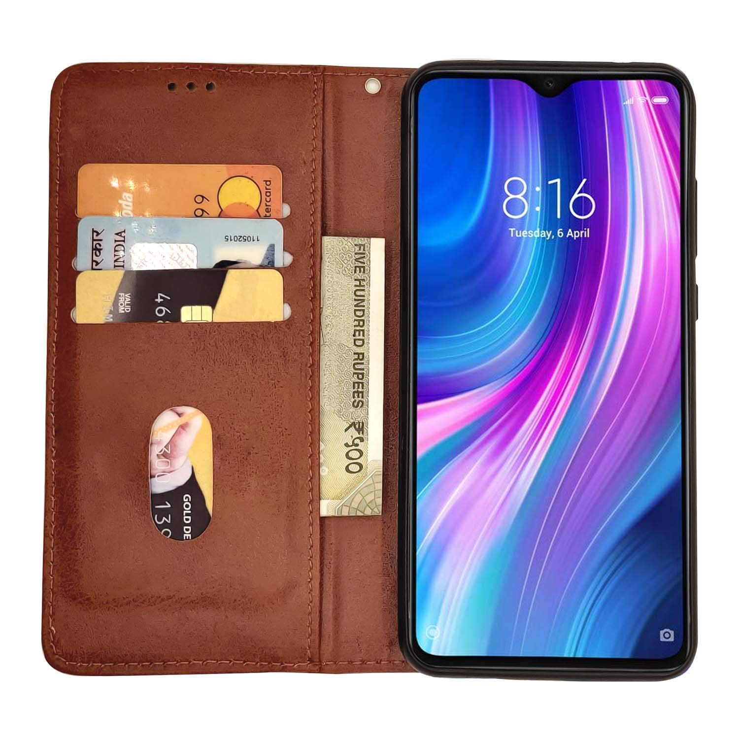 Pikkme Samsung Galaxy A70 / Samsung Galaxy A70s Magnetic Flip Cover (Brown)