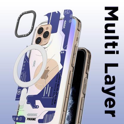 Pikkme iPhone 11 Pro Max Printmagsafe Back Cover (Blue)