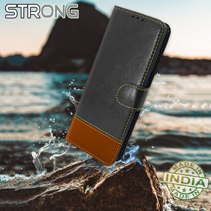 Pikkme Mi Poco F4 5G black & brown flip cover – photo 2