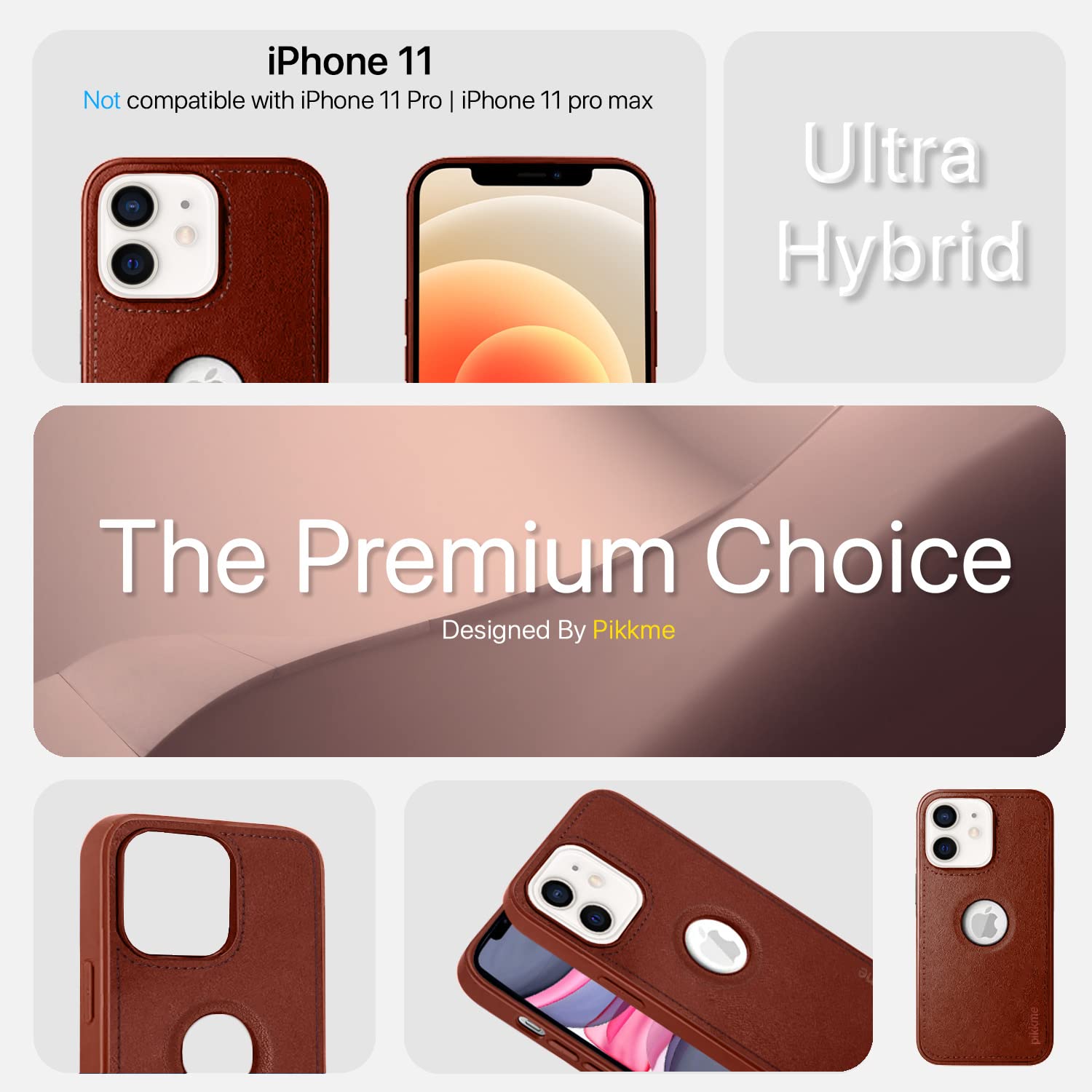 Pikkme brown mobile back cover for iPhone 11 – photo 3
