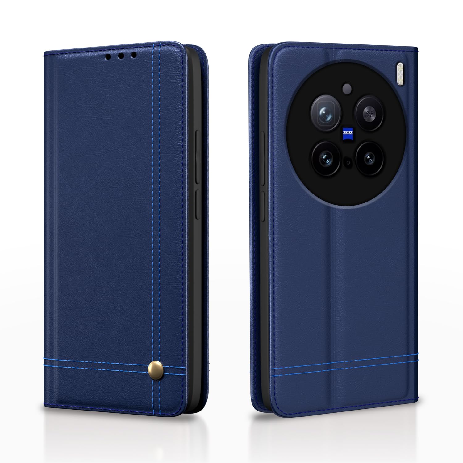 Vivo X200 Pro 5G Magnetic flip cover in blue by Pikkme