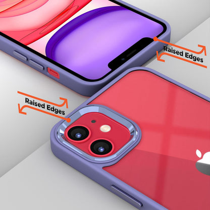 Pikkme iPhone 11 Electroplated Crome Metal Ring Back Cover (Purple)