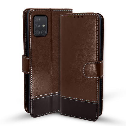 Brown & coffee Magnetic flip case for Samsung A71 – Pikkme