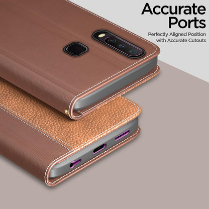 Pikkme Vivo Y12/Y15/Y17/U10 tan flip case – photo 2