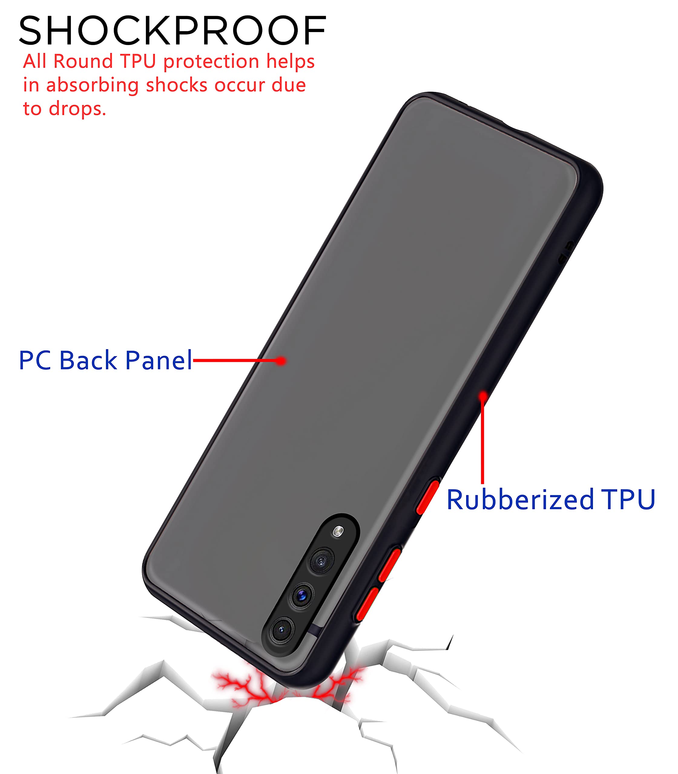 Pikkme tpu+plastic, black Matte phone cover for Samsung A50/A50s/A30s – photo 4