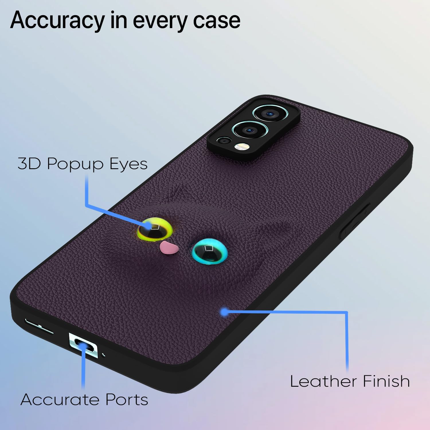 Pikkme dark purple Kitty back cover for OnePlus Nord 2 5G – photo 4