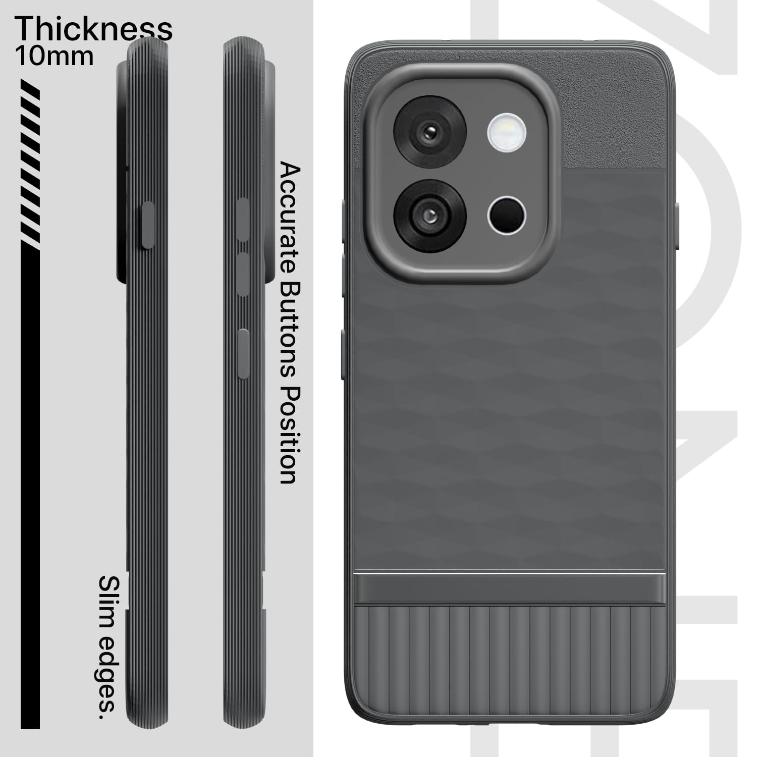 Pikkme OnePlus 13S 5G Gencase Back Cover (Grey)