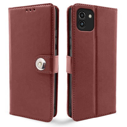Pikkme brown flip case for Samsung A03