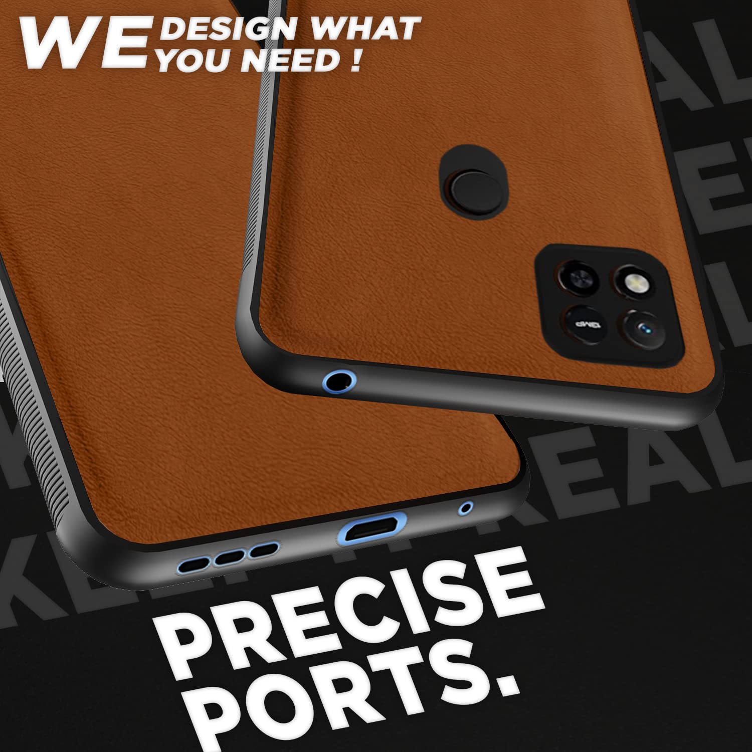 Pikkme Redmi 10A/9/9C Leather camel mobile back cover – photo 4