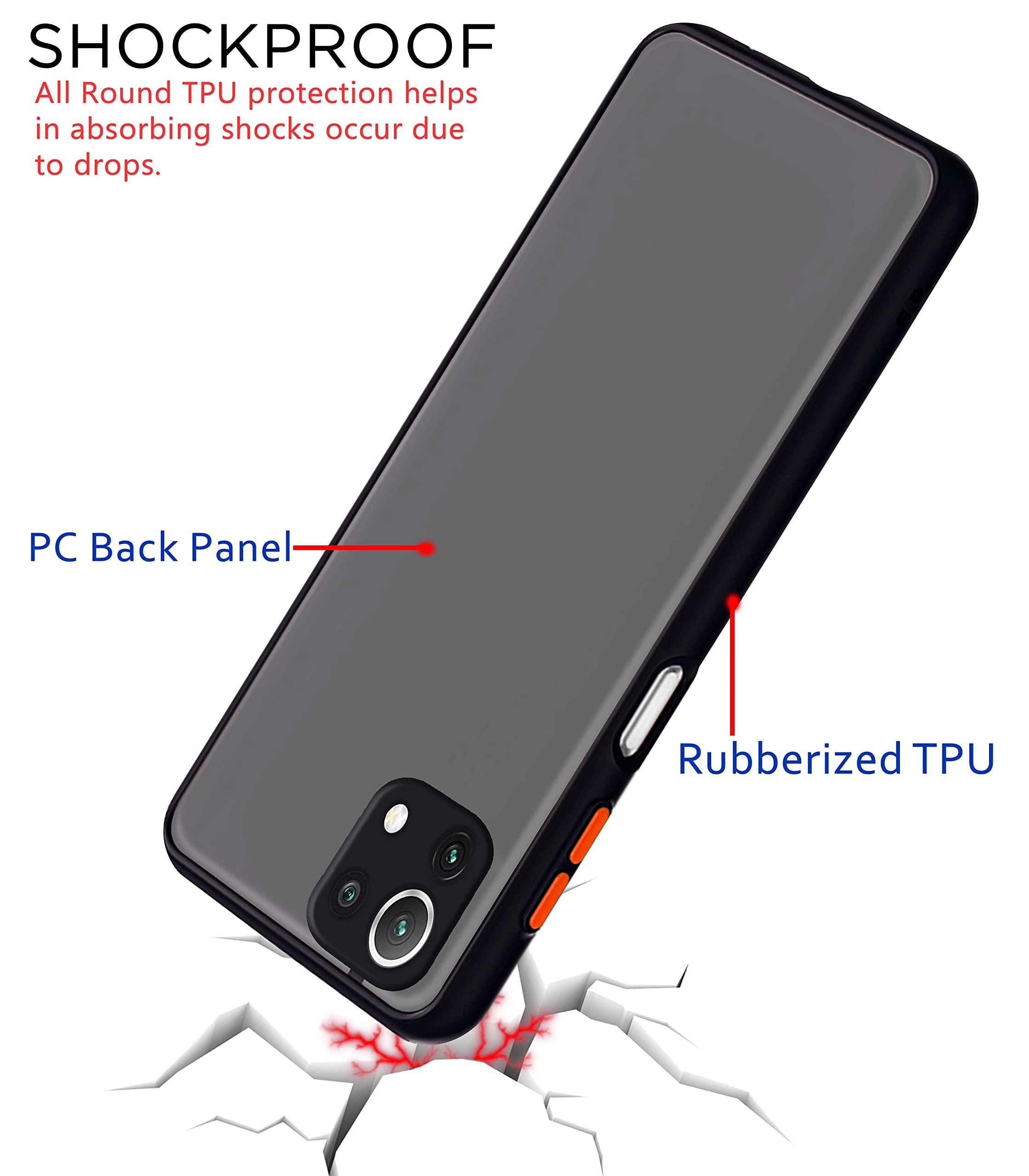 Black Hybrid mobile cover for Mi 11 Lite – Pikkme – photo 4