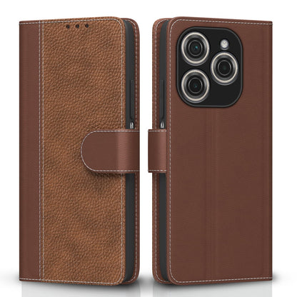 Pikkme tan mobile flip cover for Tecno Spark 20 Pro