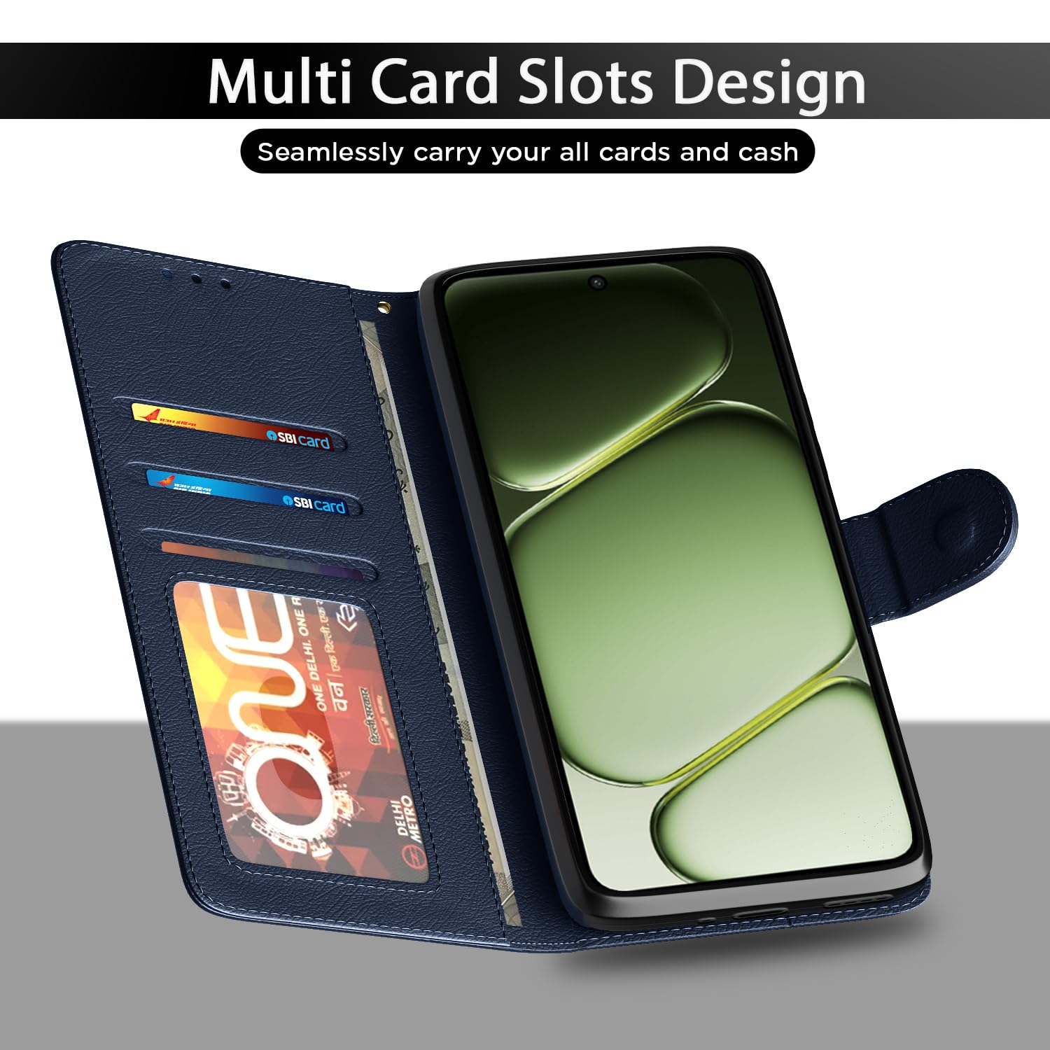Pikkme blue Wallet flip cover for OnePlus Nord CE 6 Lite 5G – photo 5